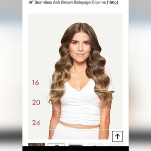 Luxy 16" Seamless Ash Brown Balayage Clip-Ins